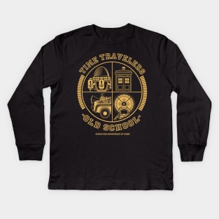 TIME TRAVELERS OLD SCHOOL Kids Long Sleeve T-Shirt